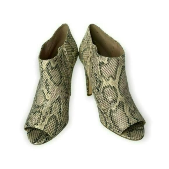 Charles Jourdan Retro Beige Paris Valentine Snakeskin Stiletto Boots Size 9 - Picture 11 of 13
